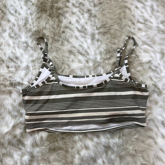 Aerie Striped Scoop Swim Top - Picture 4 of 4